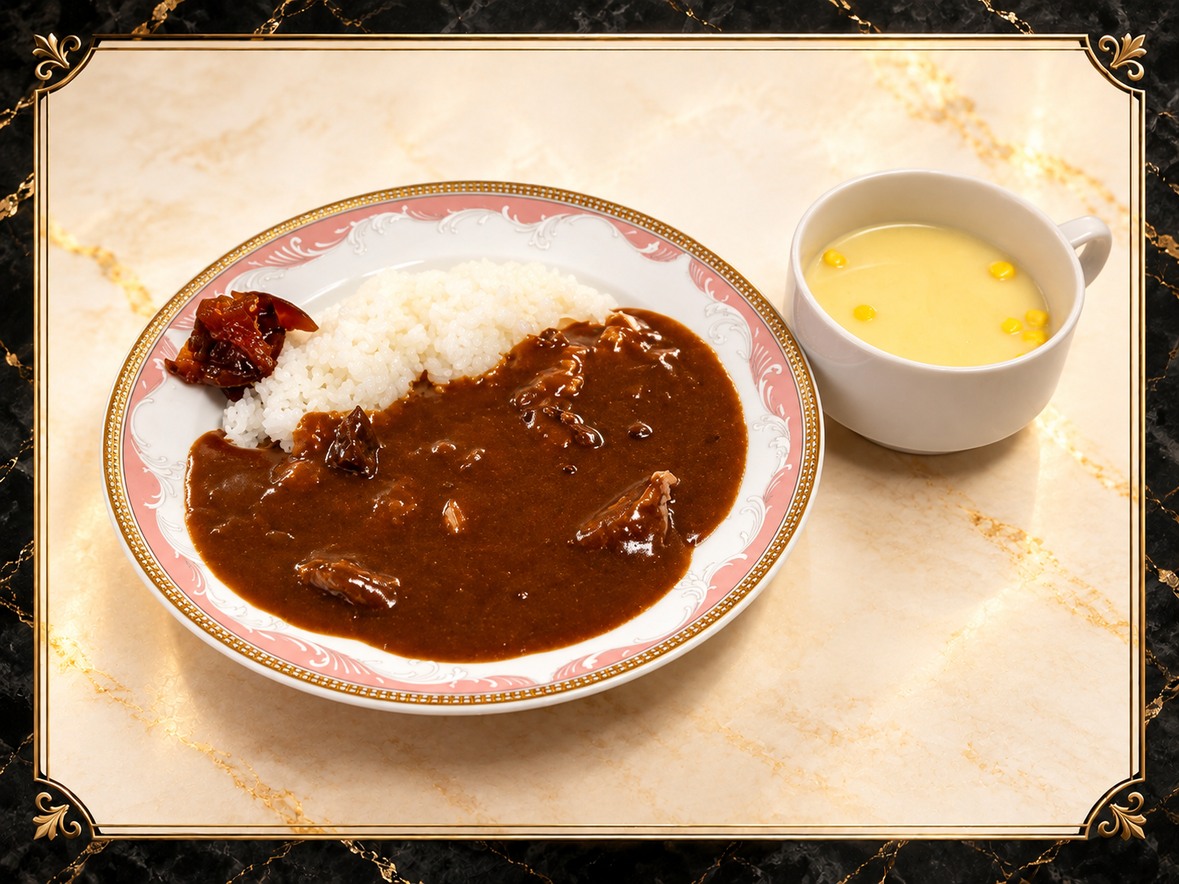 カレーの盛り付け例
